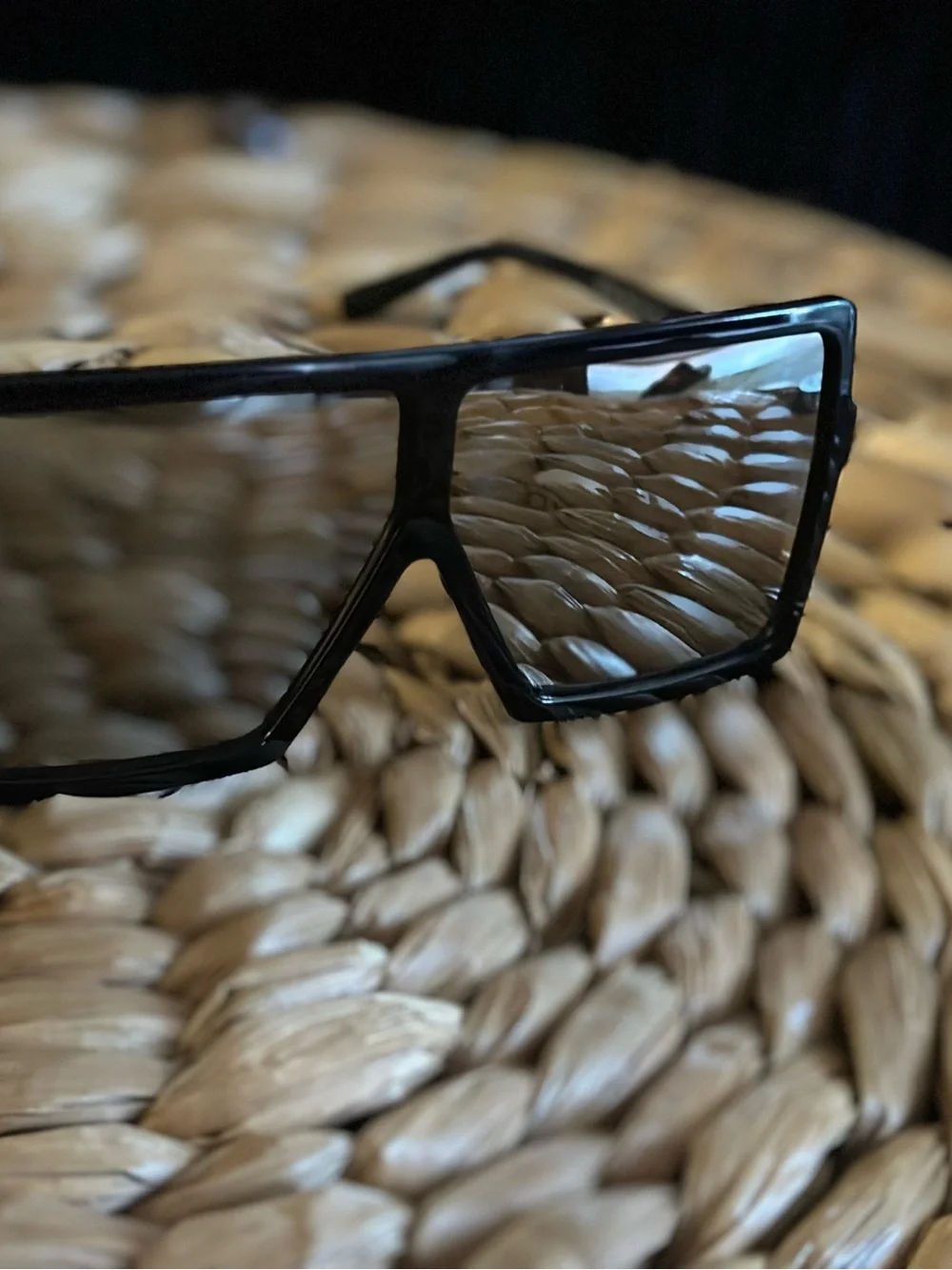 Black Oversized Square Sunglasses - Women Accessories